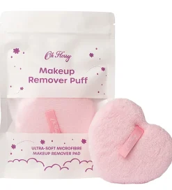 Oh Flossy Sminke*Makeupfjerner-pude - Hjerte - Rosa