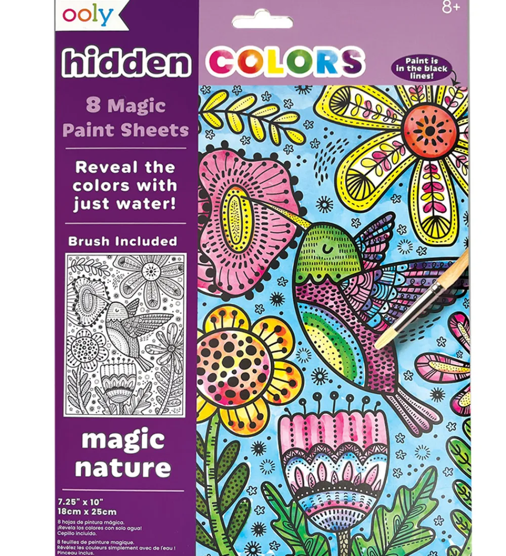 Malebog-Ooly Magiske Maleark - Hidden Colors - 8 Stk. - Magic Nature
