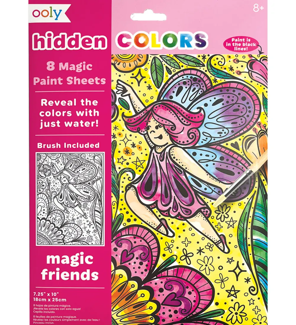 Malebog-Ooly Magiske Maleark - Hidden Colors - 8 Stk. - Magic Friends