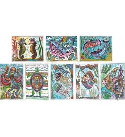 Ooly Malebog*Magiske Maleark - Hidden Colors - 8 Stk. - Magic Ocean