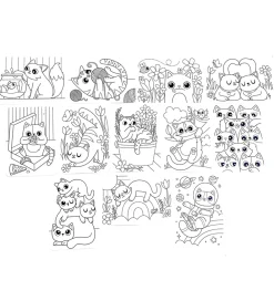 Ooly Malebog*Maleark - Undercover Art - 12 Stk. - Smitten Kitten