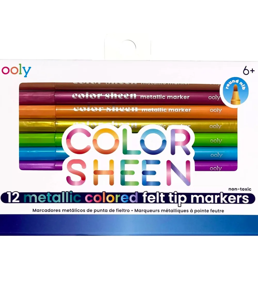 Ooly Skriveredskaber*Tuscher - Color Sheen Metallic - 12 stk