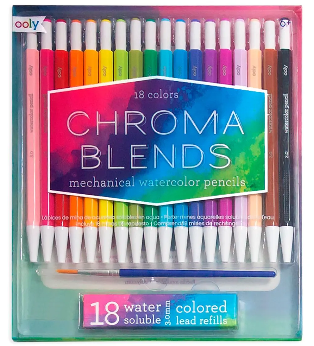 Maling-Ooly Vandfarvepen - Chroma Blends - Genopfyldelige - 18 Stk - Mu