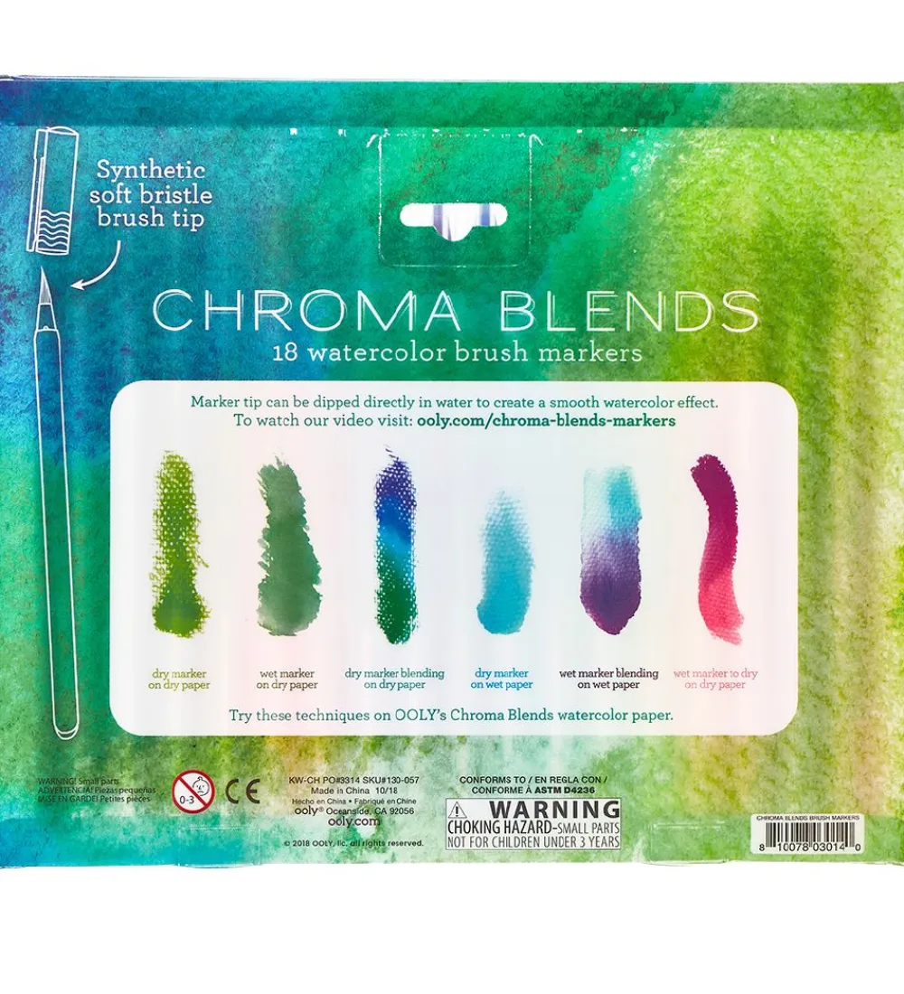 Maling-Ooly Vandfarver - Chroma Blends - 18 stk