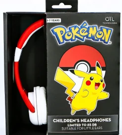OTL Høretelefoner*Høretelefoner - Pokemon - On-Ear Junior - Pokeball - Rød/Hvi