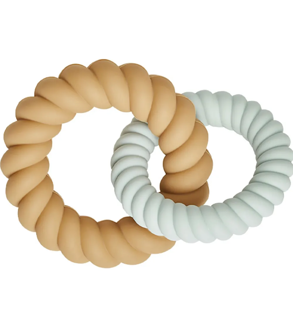 Bideringe-OYOY Bideringe - Silikone - Mellow - Pale Mint/Light Rubber