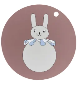 Dækkeservietter-OYOY Dækkeserviet - Silikone - Rabbit Pompom - Clay