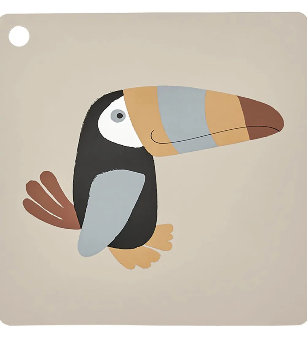 OYOY Dækkeservietter*Dækkeserviet - Silikone - Toucan - Clay