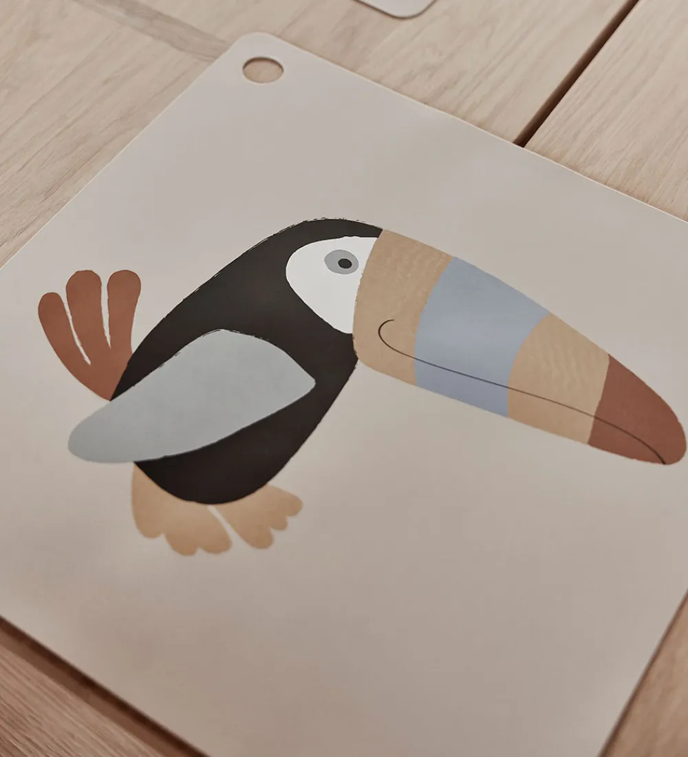 OYOY Dækkeservietter*Dækkeserviet - Silikone - Toucan - Clay
