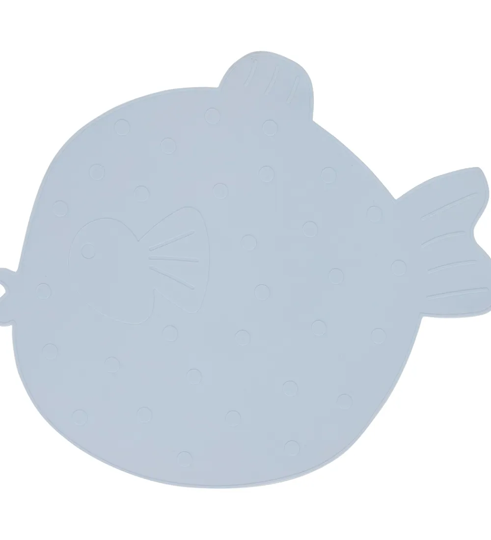 Dækkeservietter-OYOY Dækkeserviet - Silikone Placemat - Little Finn - Ice Blue