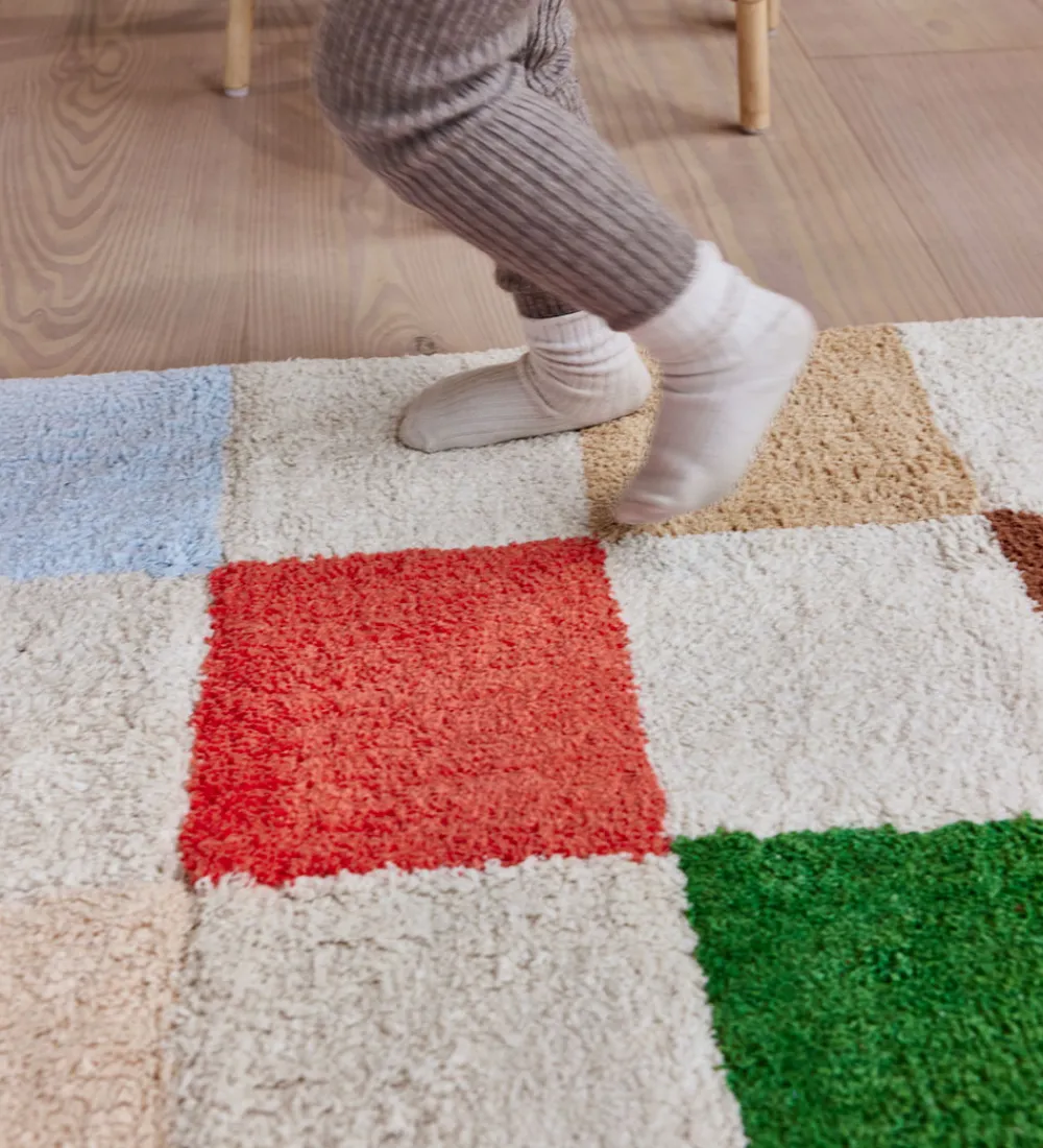 Gulvtæpper-OYOY Gulvtæppe - Chess Rug - 168x84 cm - Multi