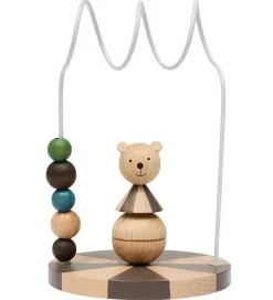 OYOY Aktivitetslegetøj*Kugleramme - Circus Bear - Nature/Dusty Blue