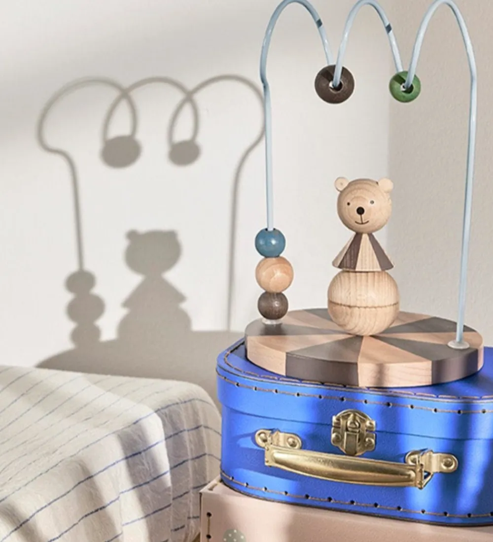 OYOY Aktivitetslegetøj*Kugleramme - Circus Bear - Nature/Dusty Blue