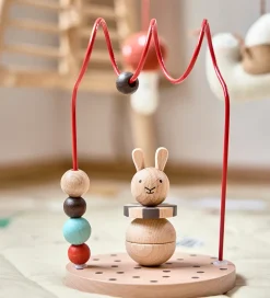 OYOY Aktivitetslegetøj*Kugleramme - Circus Rabbit - Træ - Nature/Cherry Red