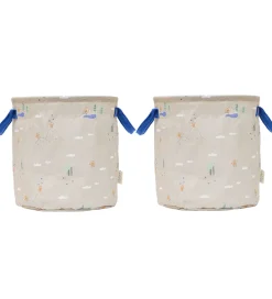 OYOY Kurve|Opbevaring*Opbevaringskurve - 2-pak - Foxy - Medium - Beige/Blue