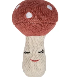 OYOY Gribelegetøj*Rangle - Strik - Mushroom - Offwhite/Rød