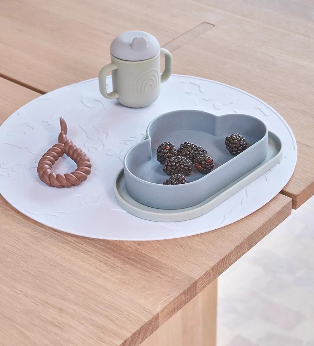 OYOY Spisetid|Børnebestik*Skeer - 2-pak - Mellow - Dusty Blue/Choco