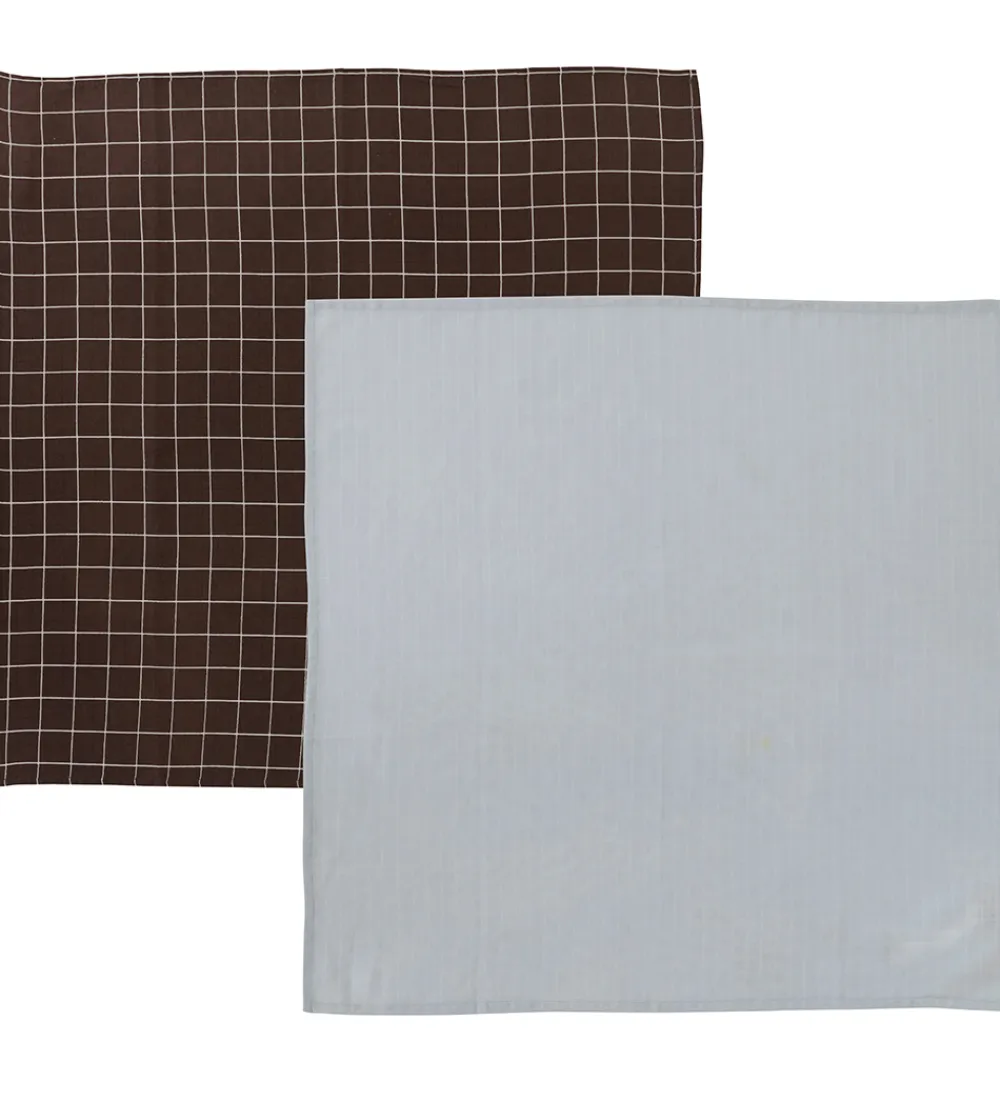Stofbleer-OYOY Stofbleer - 70x70cm - Muslin- 2-pak - Ice Blue