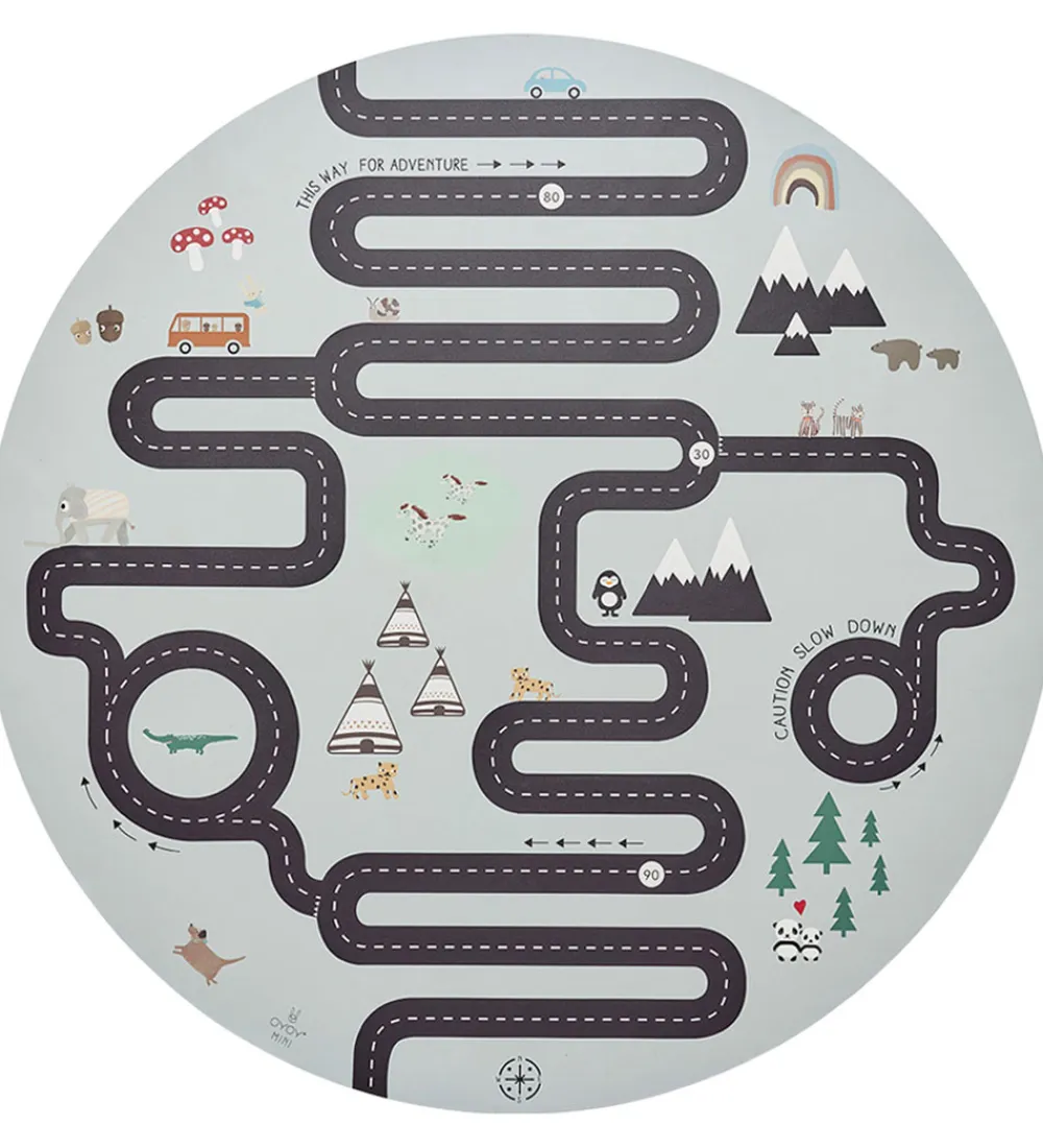 OYOY Gulvtæpper*Stoleunderlag - 112 cm - Adventure Chair & Playmat