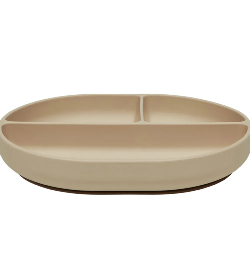 Tallerkener-OYOY Tallerken - Enkei Suction - Silikone - Beige