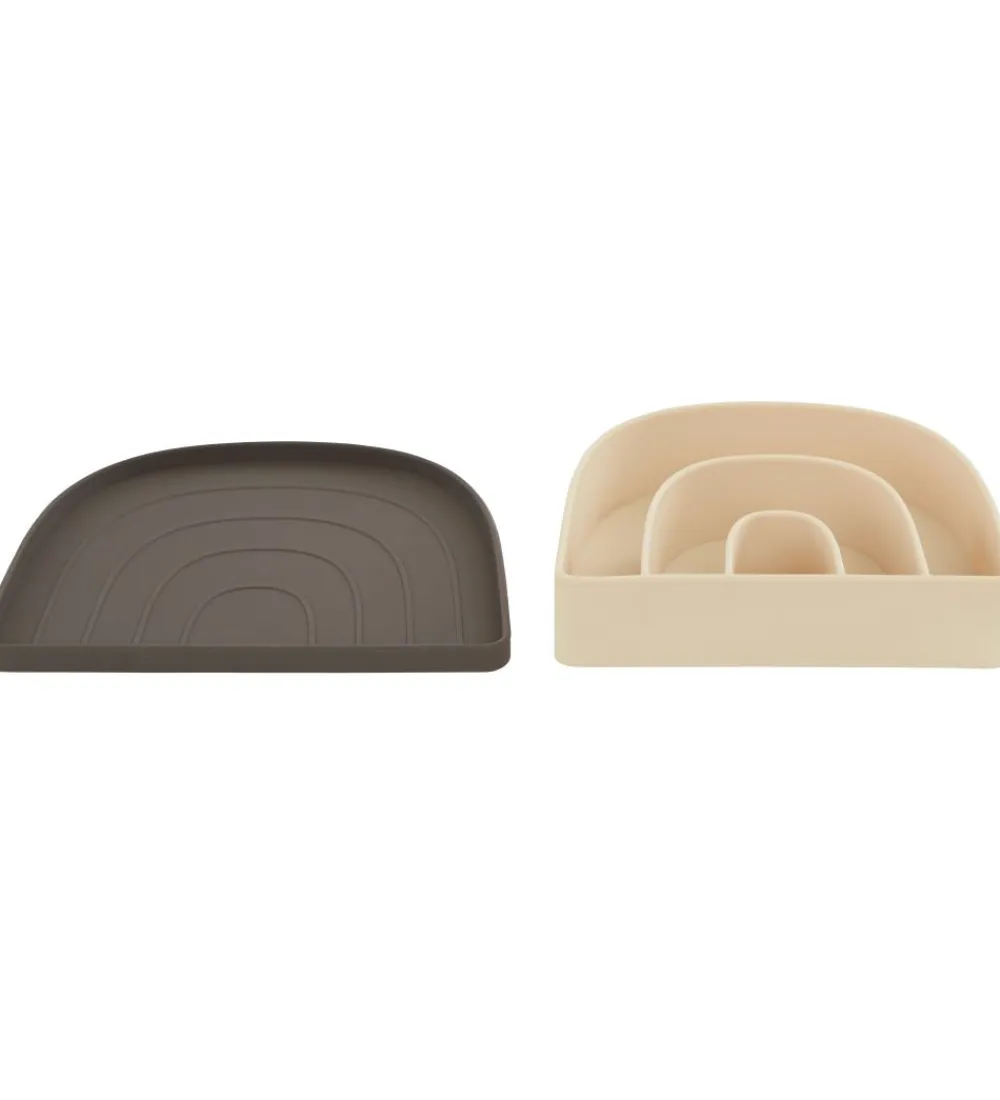 Skåle-OYOY Tallerken & Skål - Silikone - Rainbow - Choko/Vanilla