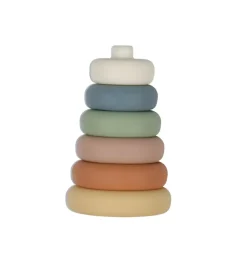 Petit Monkey Stablelegetøj*Stabletårn - Silikone - Pastel Mix