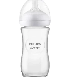 Sutteflasker|Amning-Philips Avent Sutteflaske - Glas - Natural Response - 240 ml - K