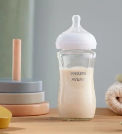 Sutteflasker|Amning-Philips Avent Sutteflaske - Glas - Natural Response - 240 ml - K