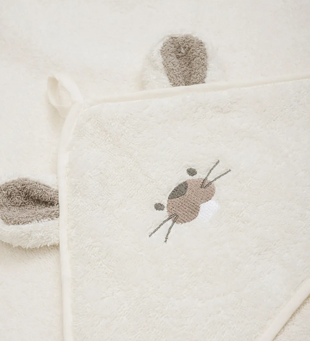Babyhåndklæde- Og Poncho|Håndklæder-Pippi Baby håndklæde - 83 x 83 cm - Egret