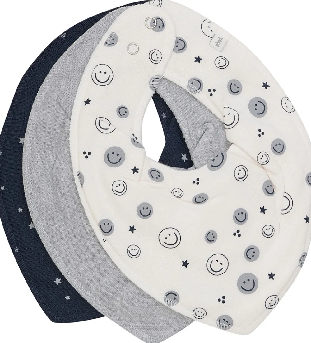 Savlesmække-Pippi Baby Pippi Savlesmække - Spids - 3-pak - Dark Navy