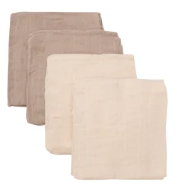 Pippi Baby Stofbleer*Pippi Stofbleer - 4 pak - 65x65 cm - Nomad/Beige
