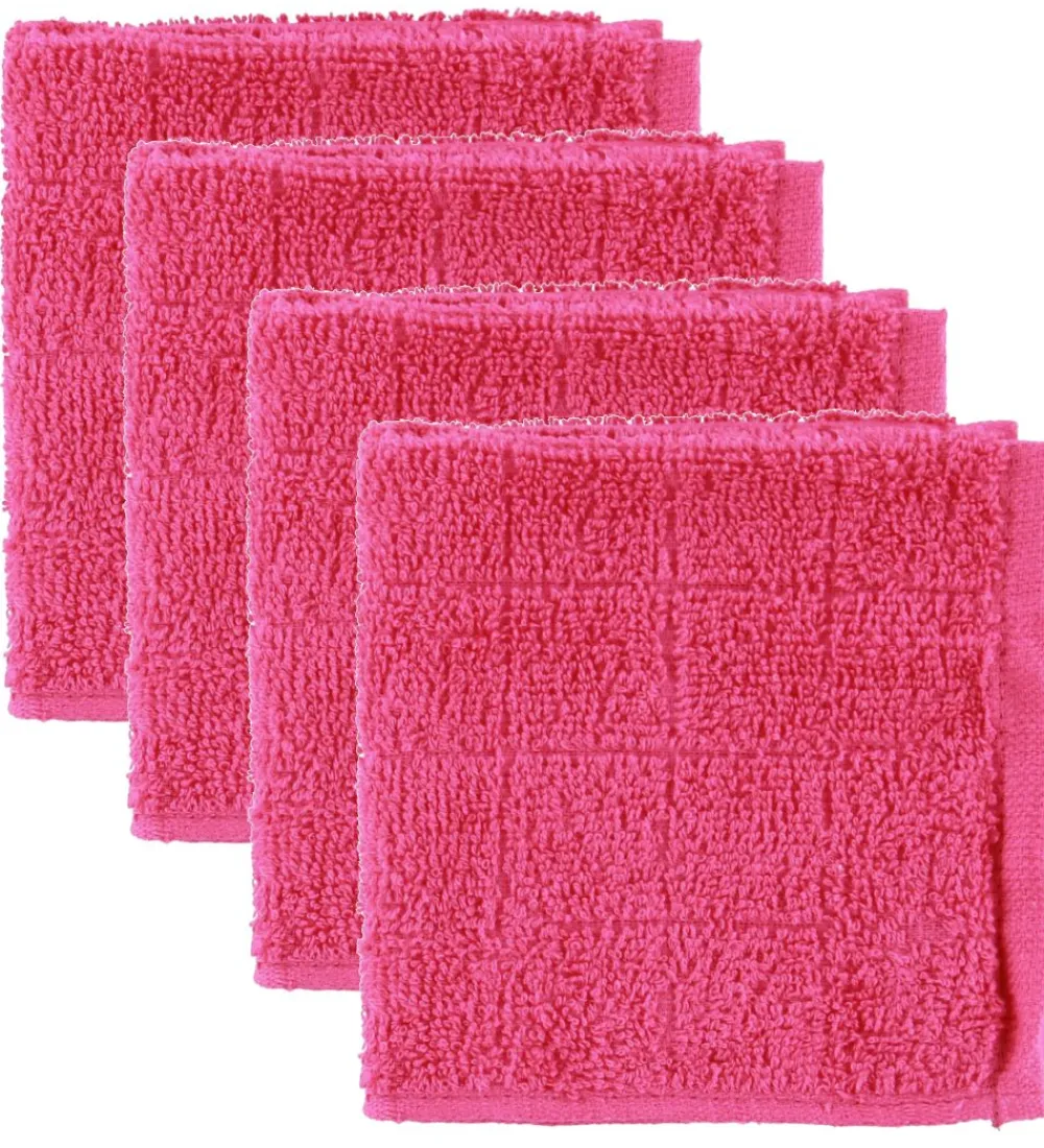 Pippi Baby Vaskeklude*Pippi Vaskeklude - 4-pak - Pink