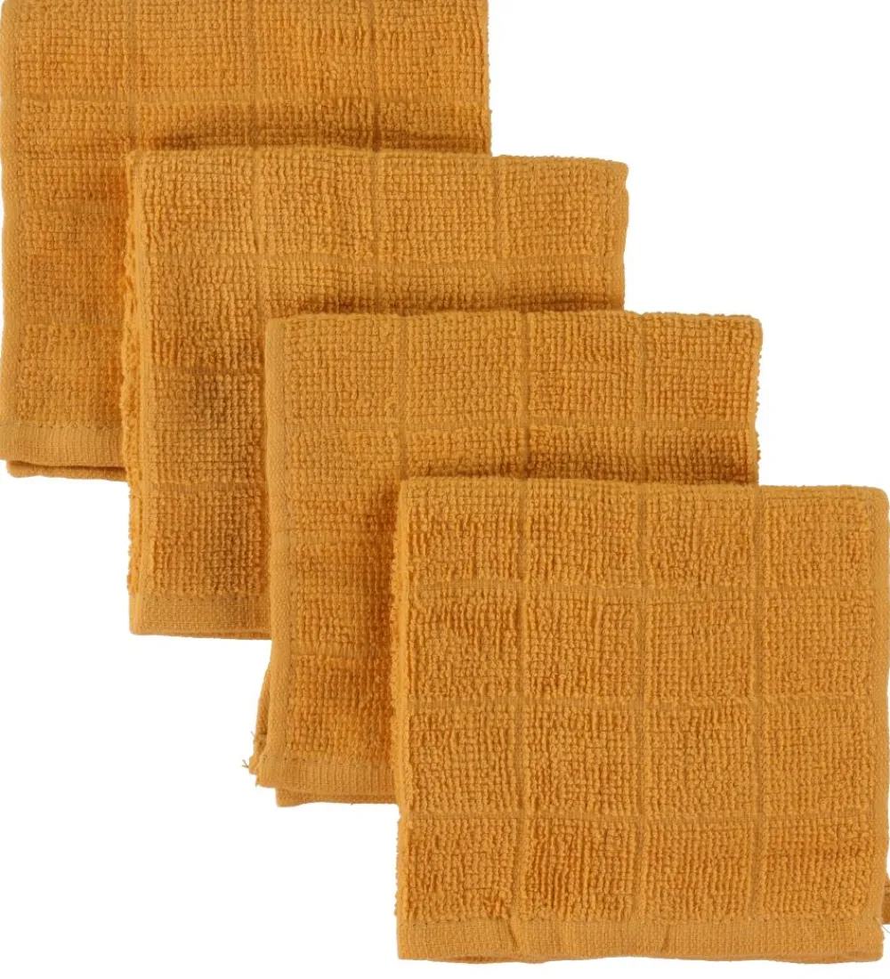 Pippi Baby Vaskeklude*Pippi Vaskeklude - 4-pak - 27x27 - Mineral Yellow