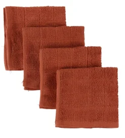 Vaskeklude-Pippi Baby Pippi Vaskeklude - 4-pak - 27x27 - Redwood