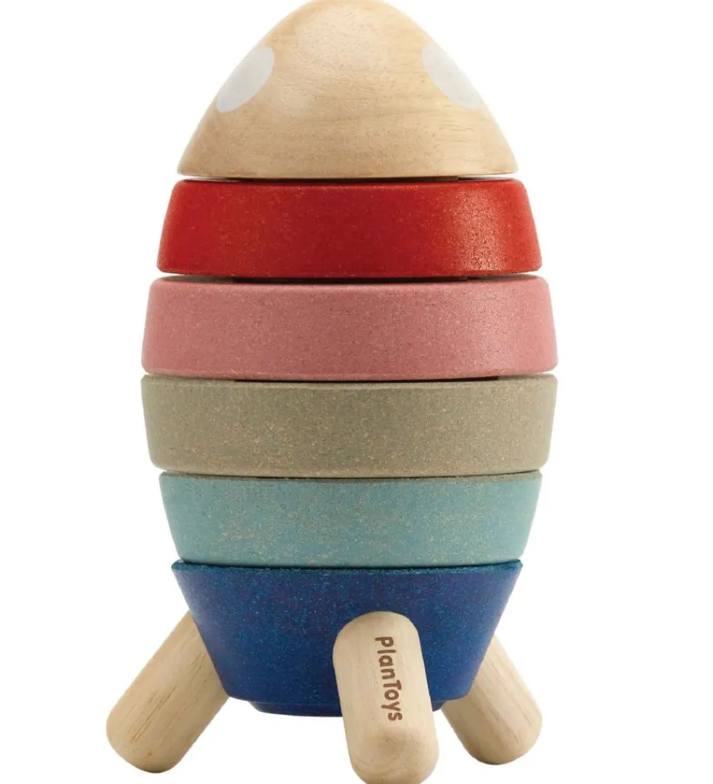 PlanToys Stablelegetøj*Trælegetøj - Stableraket - 11 Dele