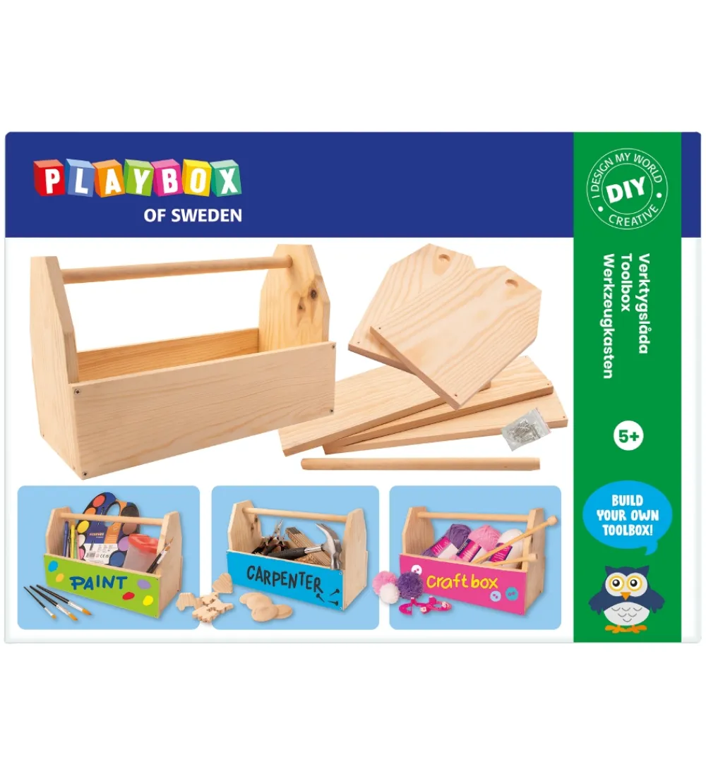Legeværktøj-Playbox Byg-selv kasse - Træ