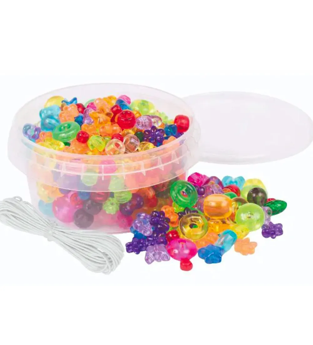 Playbox Perler*Perler - Transparente Blandet Perler - 180 Stk