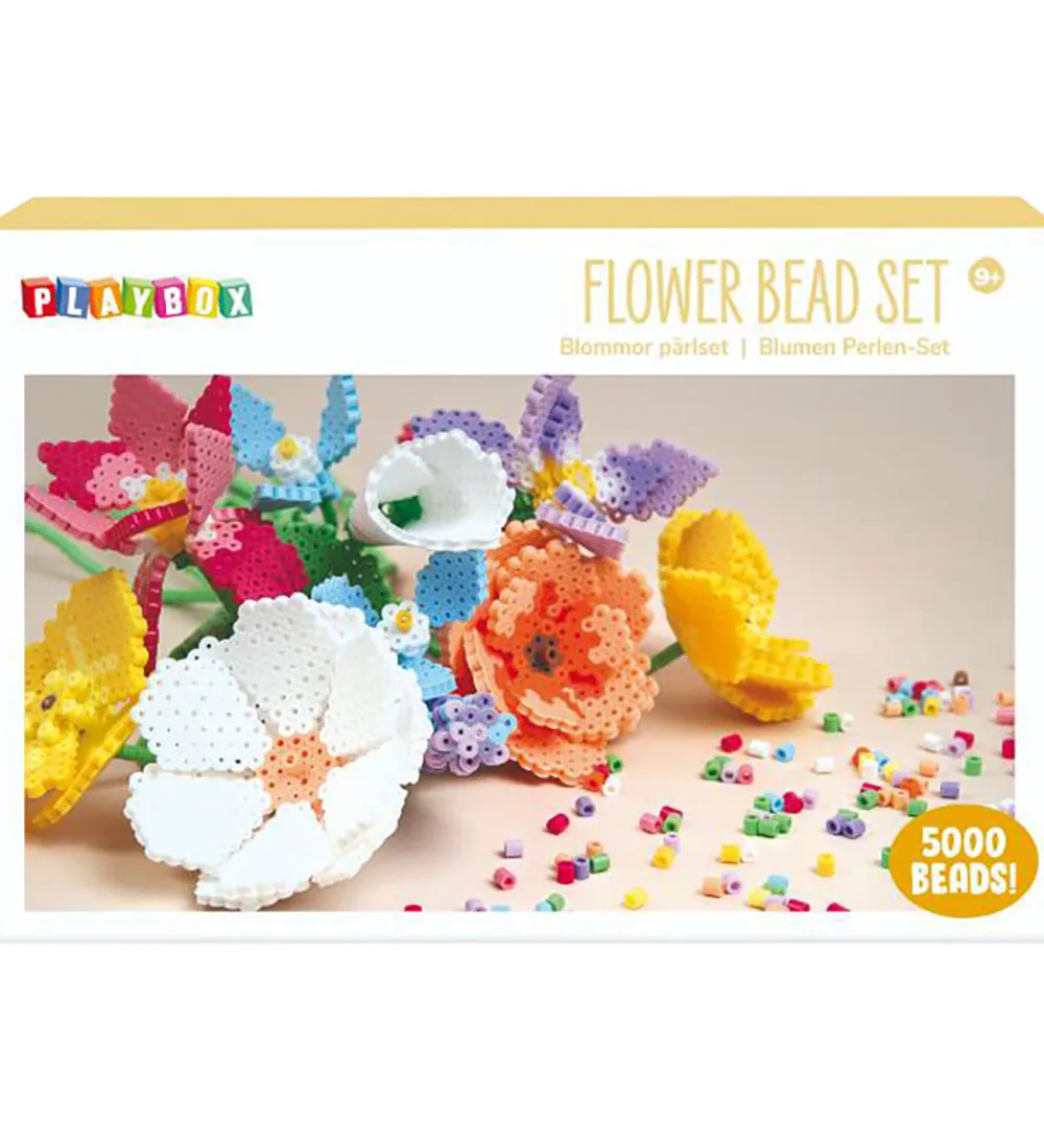 Perler-Playbox Perlesæt - 5000 stk. - Blomster