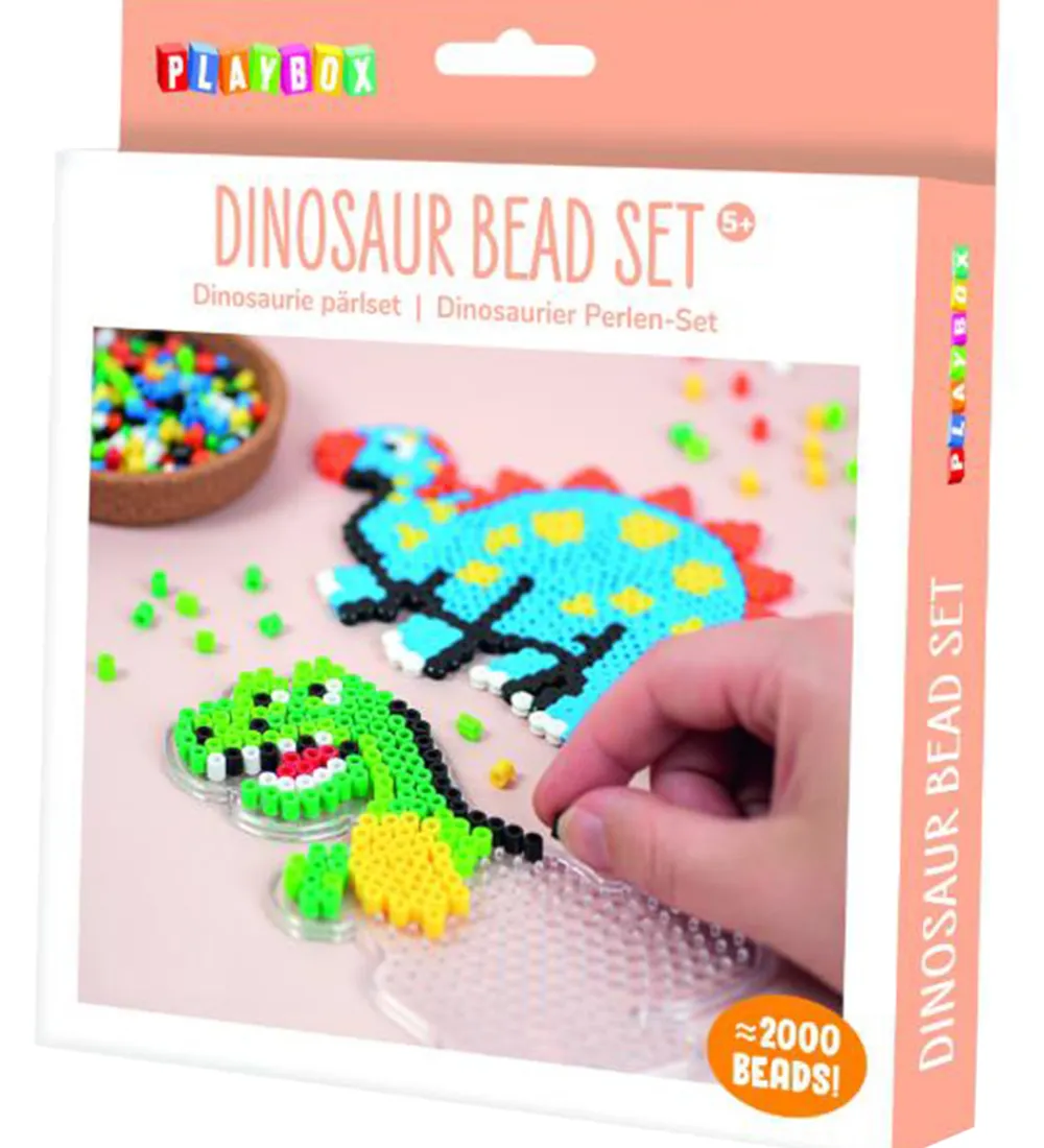Playbox Perler|Kreativ Leg*Perlesæt - 2000 stk. - Dinosaurer
