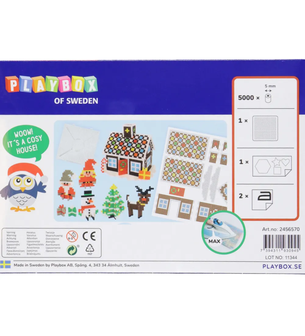 Perler-Playbox Perlesæt - 5000 stk. - Honningkagehus