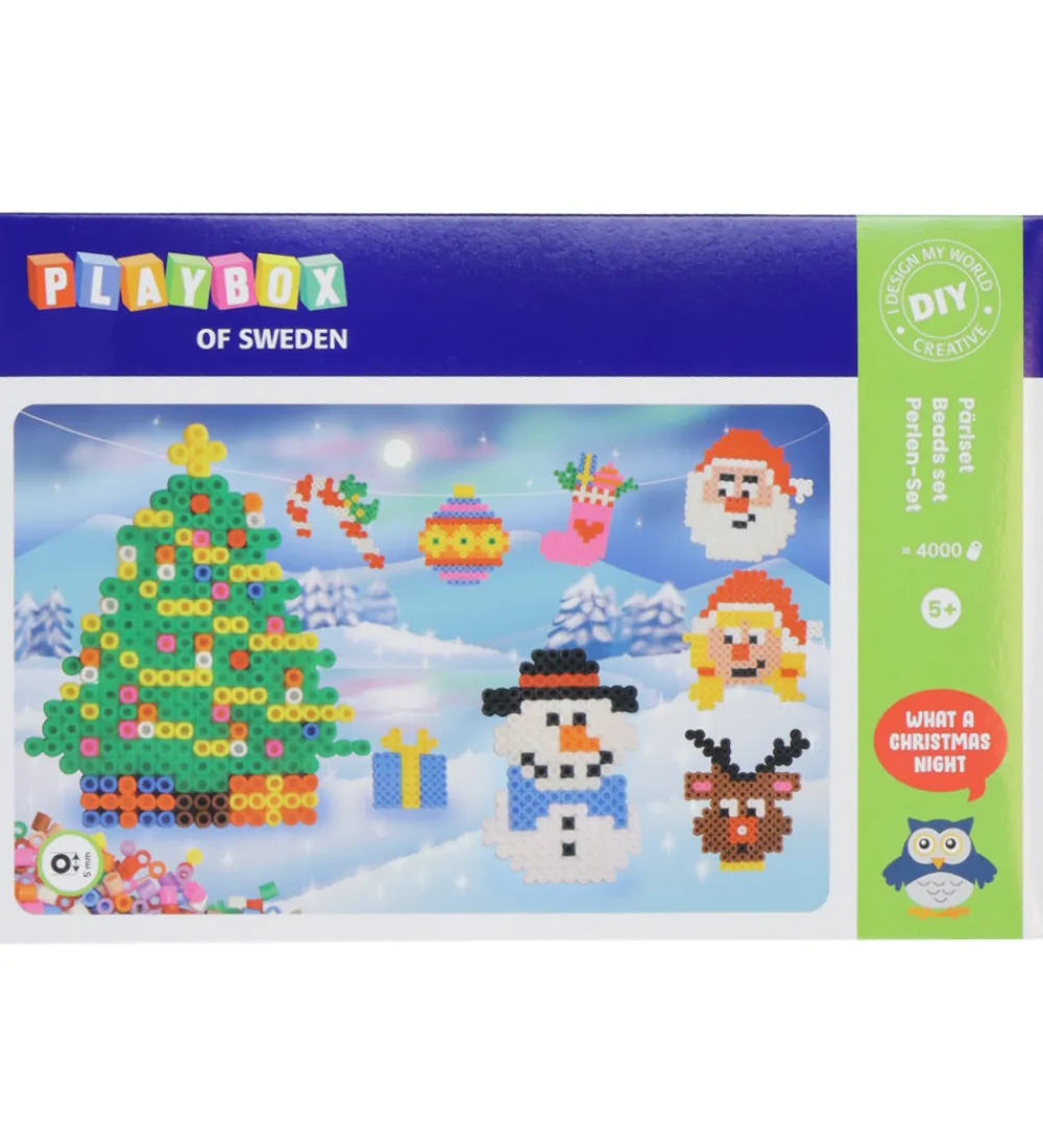 Perler-Playbox Perlesæt - 4000 stk. - Julemotiver