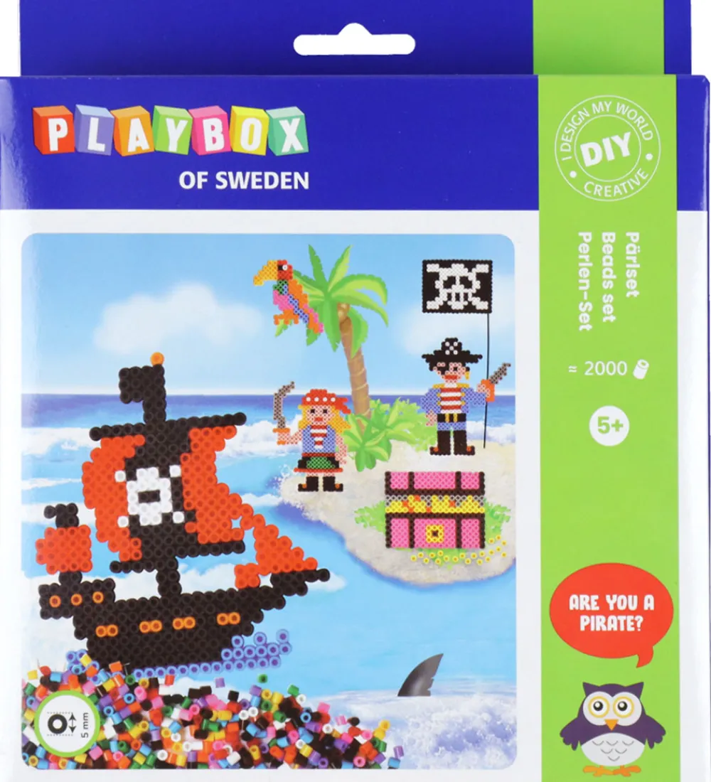 Perler-Playbox Perlesæt - 2000 stk. - Pirater