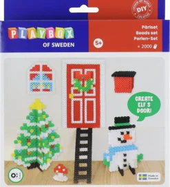 Playbox Perler*Perlesæt - 2000 stk. - Snemand m. Dør
