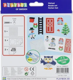 Playbox Perler*Perlesæt - 2000 stk. - Snemand m. Dør