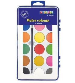 Maling-Playbox Vandfarver m. Pensel - 18 Farver