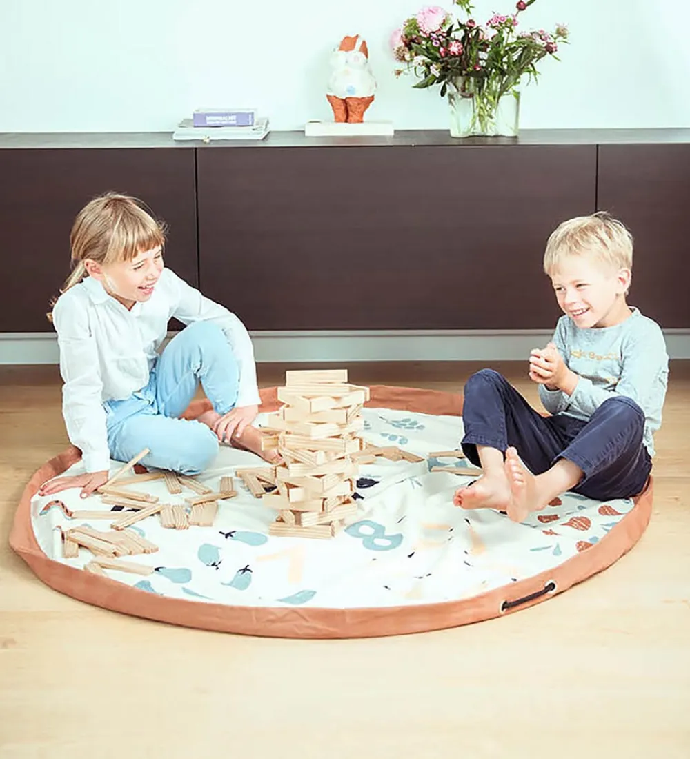 Play&Go Legetæpper Og Legegulve|Opbevaringstæpper*Legetøjstæppe - Ø: 140 cm - Veggie Numbers