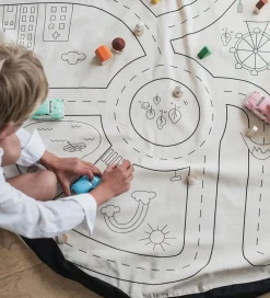 Play&Go Legetæpper Og Legegulve|Opbevaringstæpper*Legetøjstæppe - Ø140 cm - Playvillle