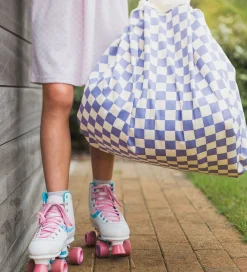 Legetæpper Og Legegulve|Opbevaringstæpper-Play&Go Legetøjstæppe - Ø140 cm - Vichy Purple