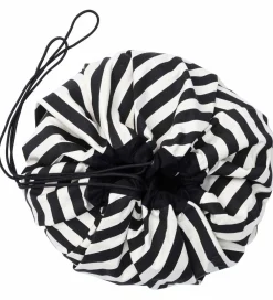 Play&Go Opbevaringstæpper*Legetøjstæppe - Ø140 cm - Stripes Black