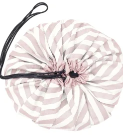 Opbevaringstæpper-Play&Go Legetøjstæppe - Ø140 cm - Stripes Pink